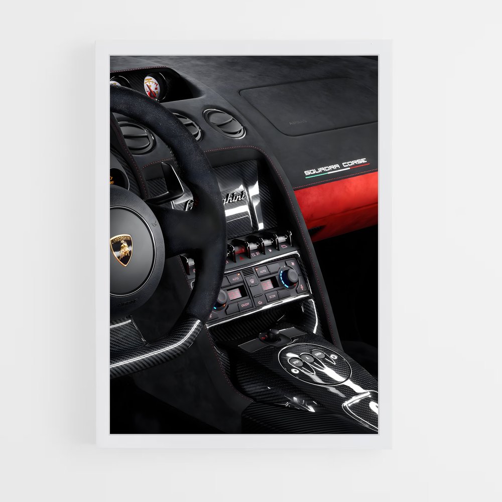 Poster GTR Intérieur – affiche Lamborghini (vue 3)